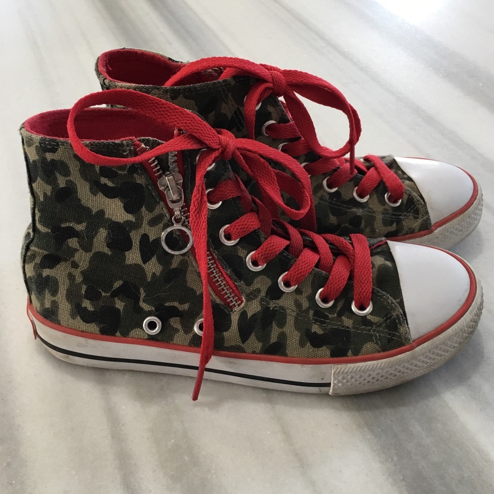 Camo high top sneakers